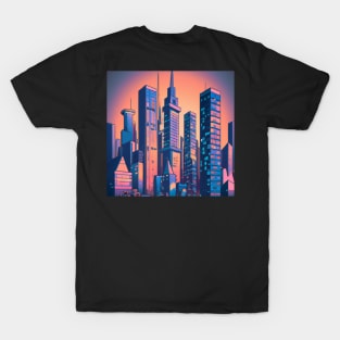 Retro futuristic City T-Shirt